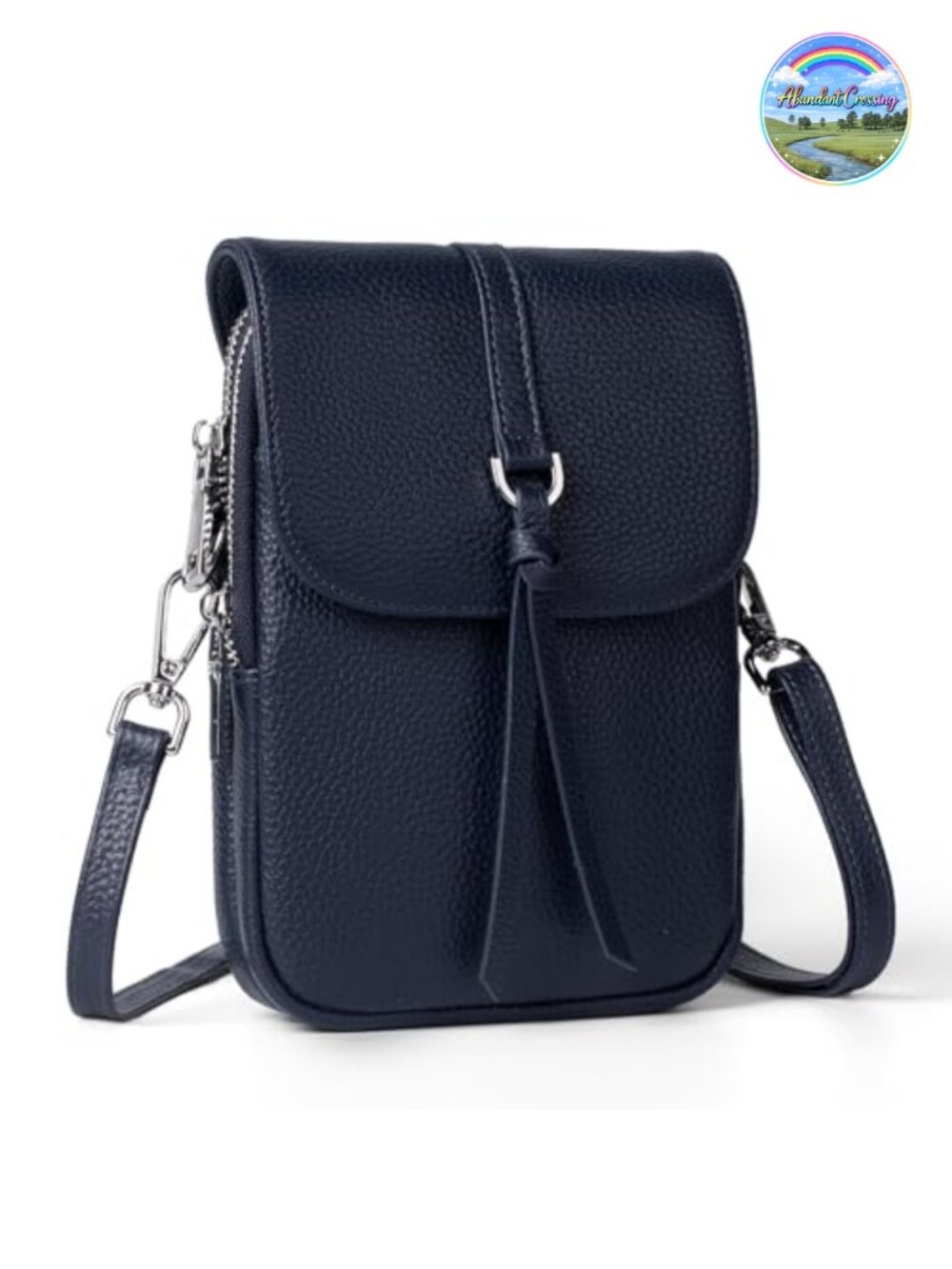 Genuine Leather Small Crossbody Bag Cell Phone Purse RFID Womens